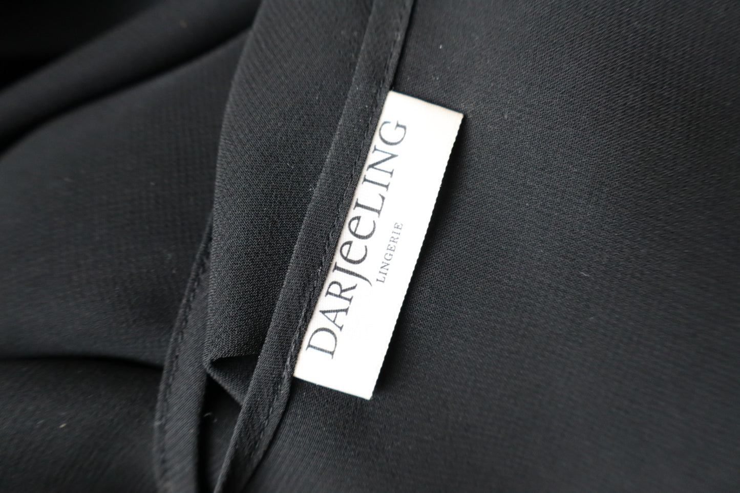 Black see trough dressing robe Darjeeling size M