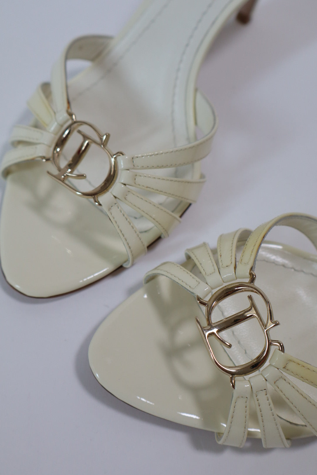 Christian Dior by John Galliano early 2000’s off white heels size 41 / us 10