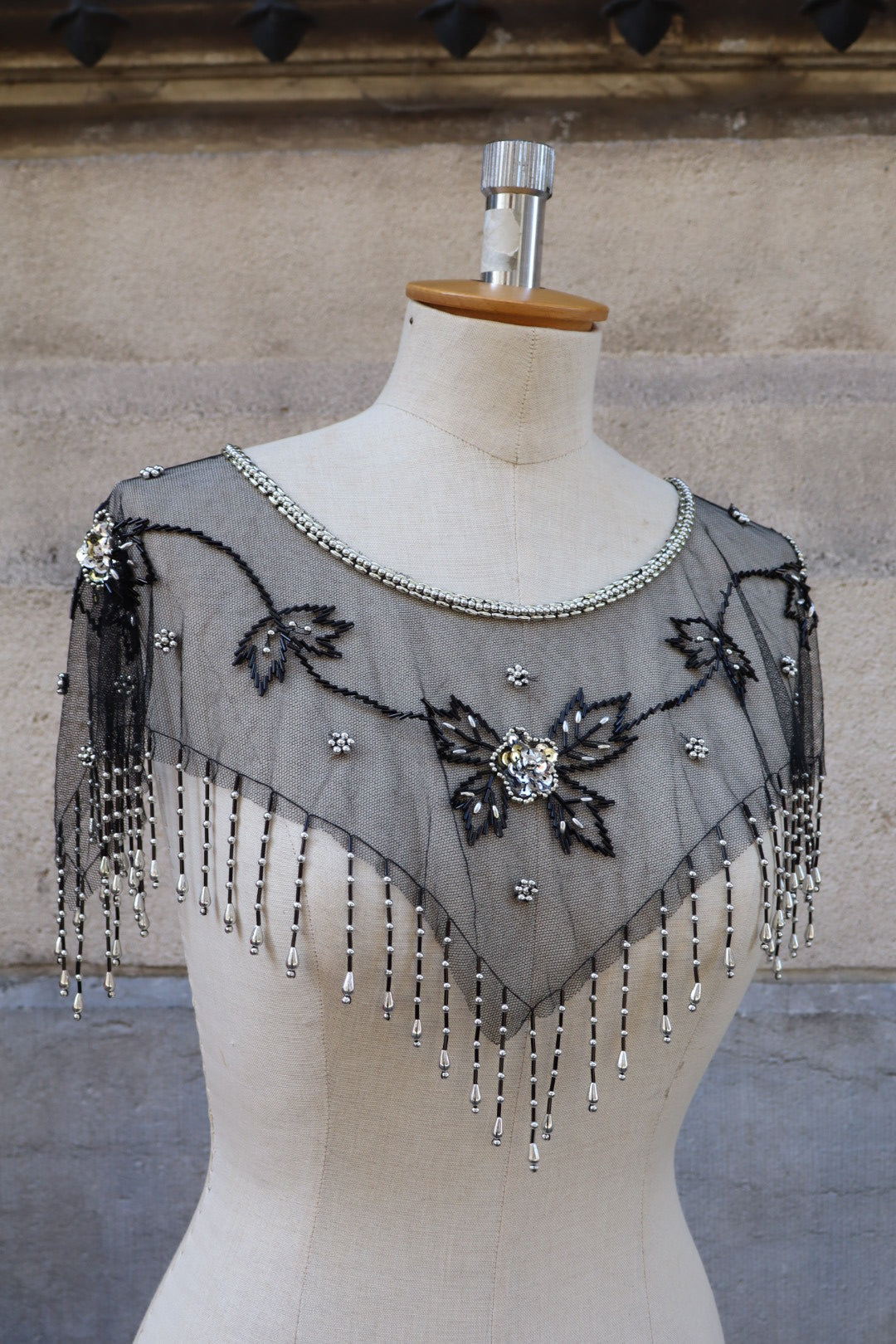 Beaded cape / stola - taille unique