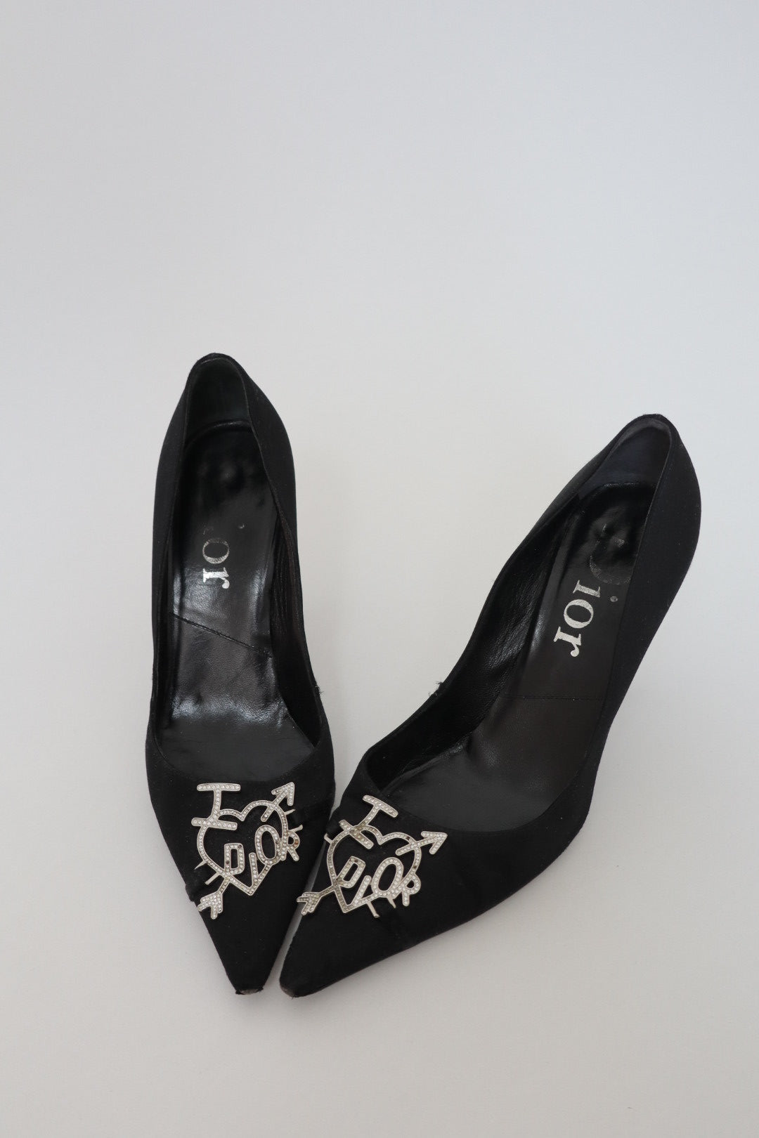 Christian Dior by John Galliano F/W 2004 black “I LOVE DIOR" heels (it 36 / us5.5)