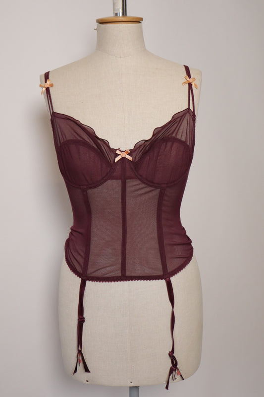 Aubergine see trough bustier size EU75C / FR90C / US34C