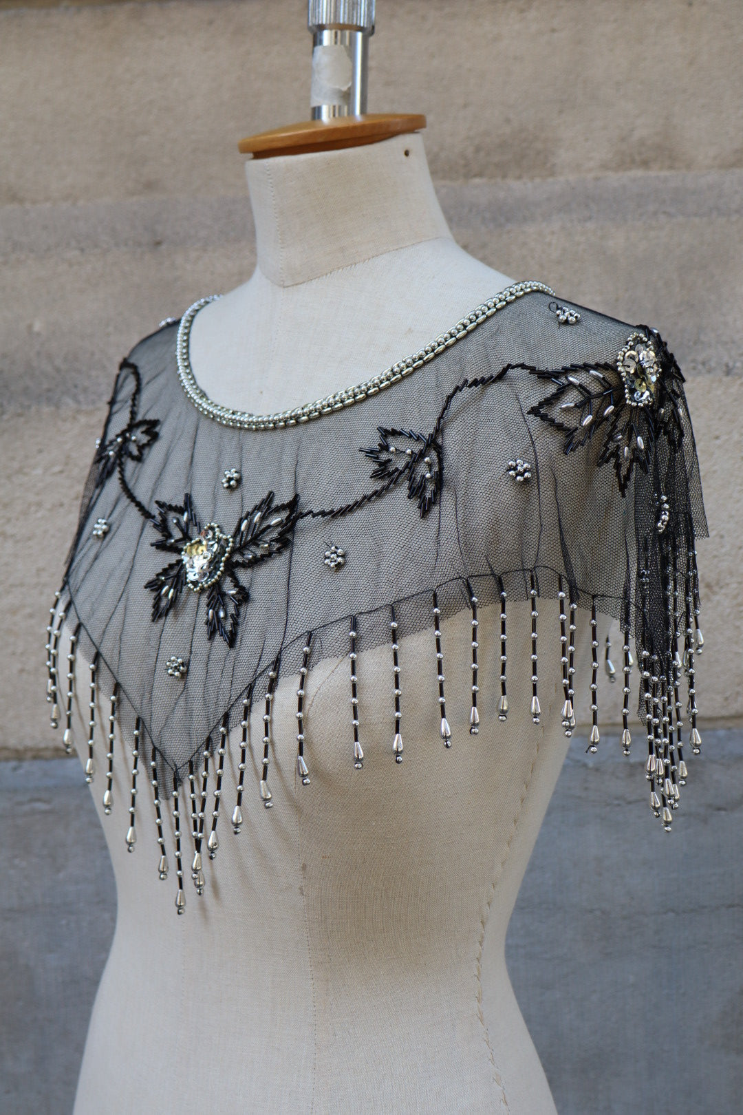 Beaded cape / stola - taille unique
