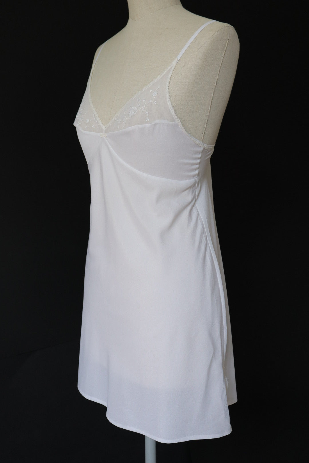 Christian Dior white slipdress with lace details size medium