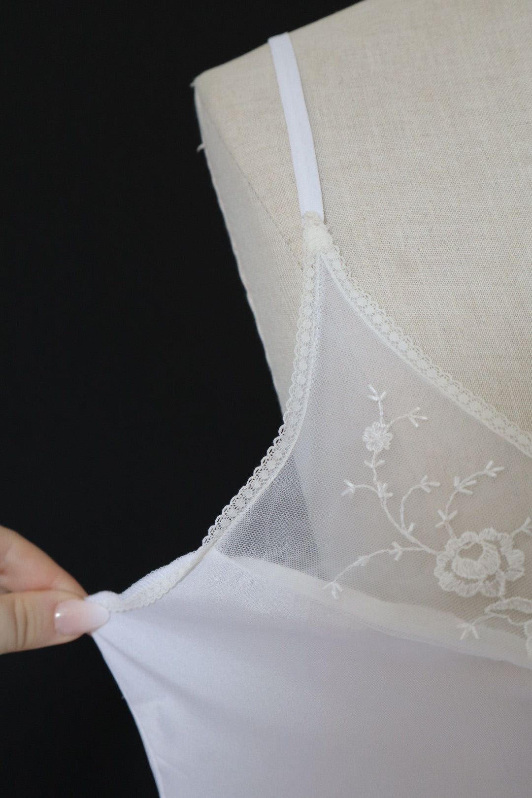 Christian Dior white slipdress with lace details size medium