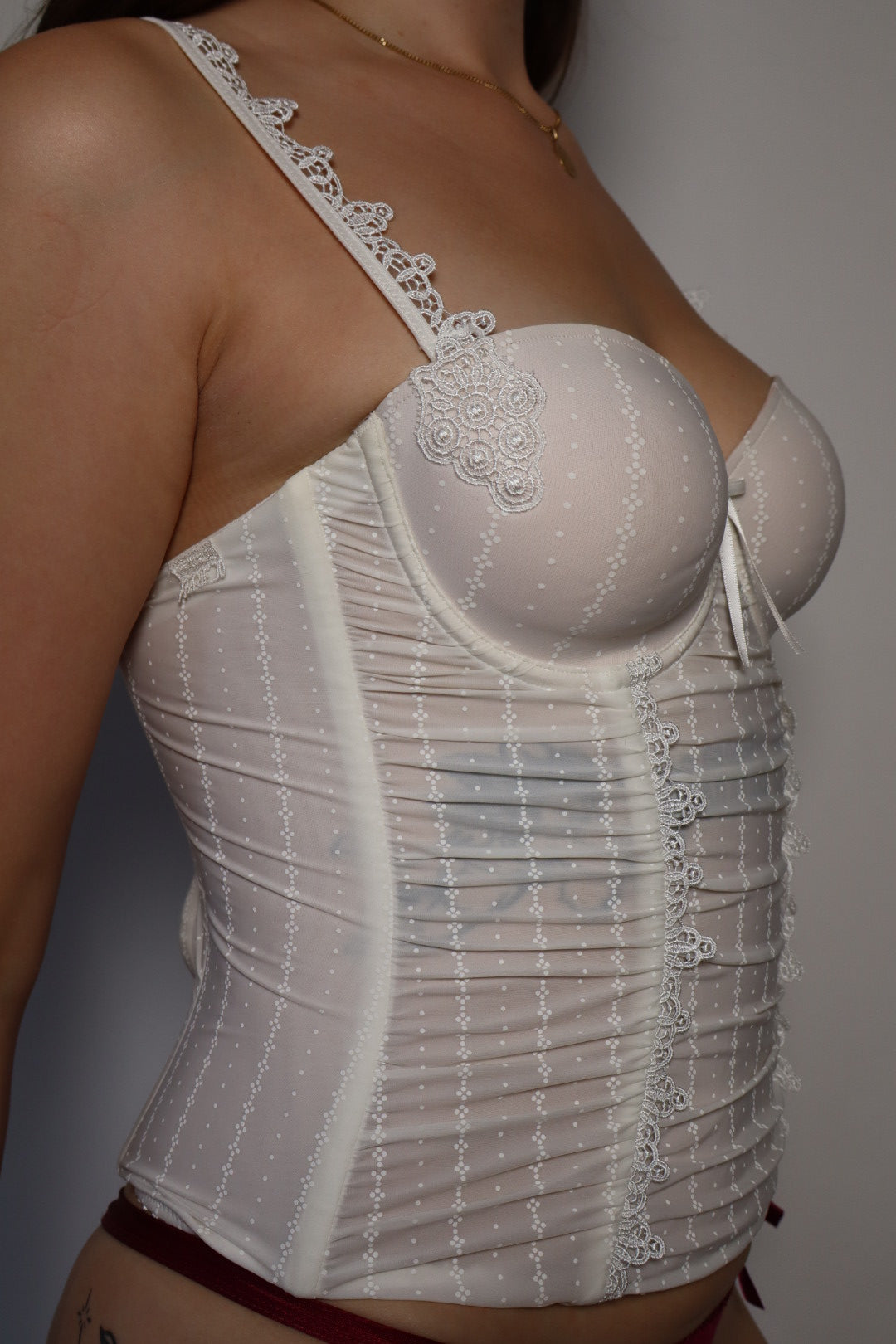 White Marie Jo bustier (size eu75C - fr90C - uk34c)