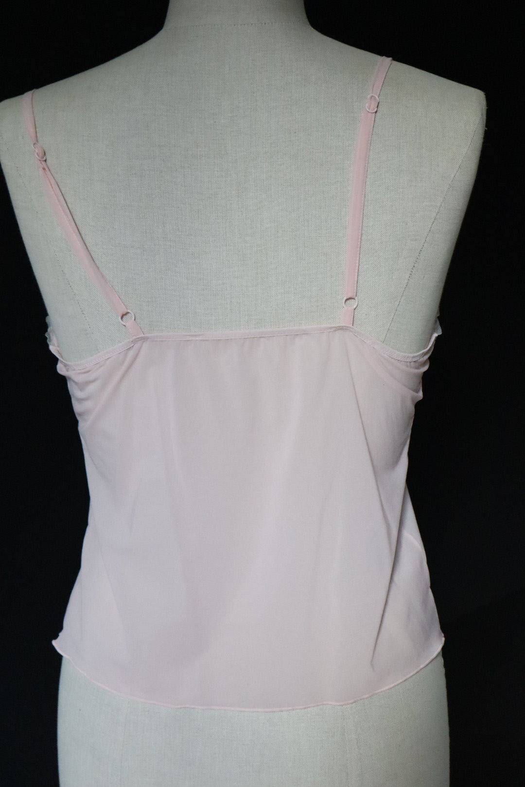 Baby pink see trough cami top size S
