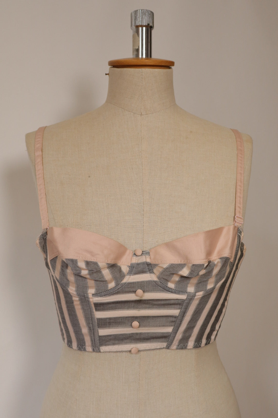 Striped 1970’s bustier size EU70B / FR85B / US34B
