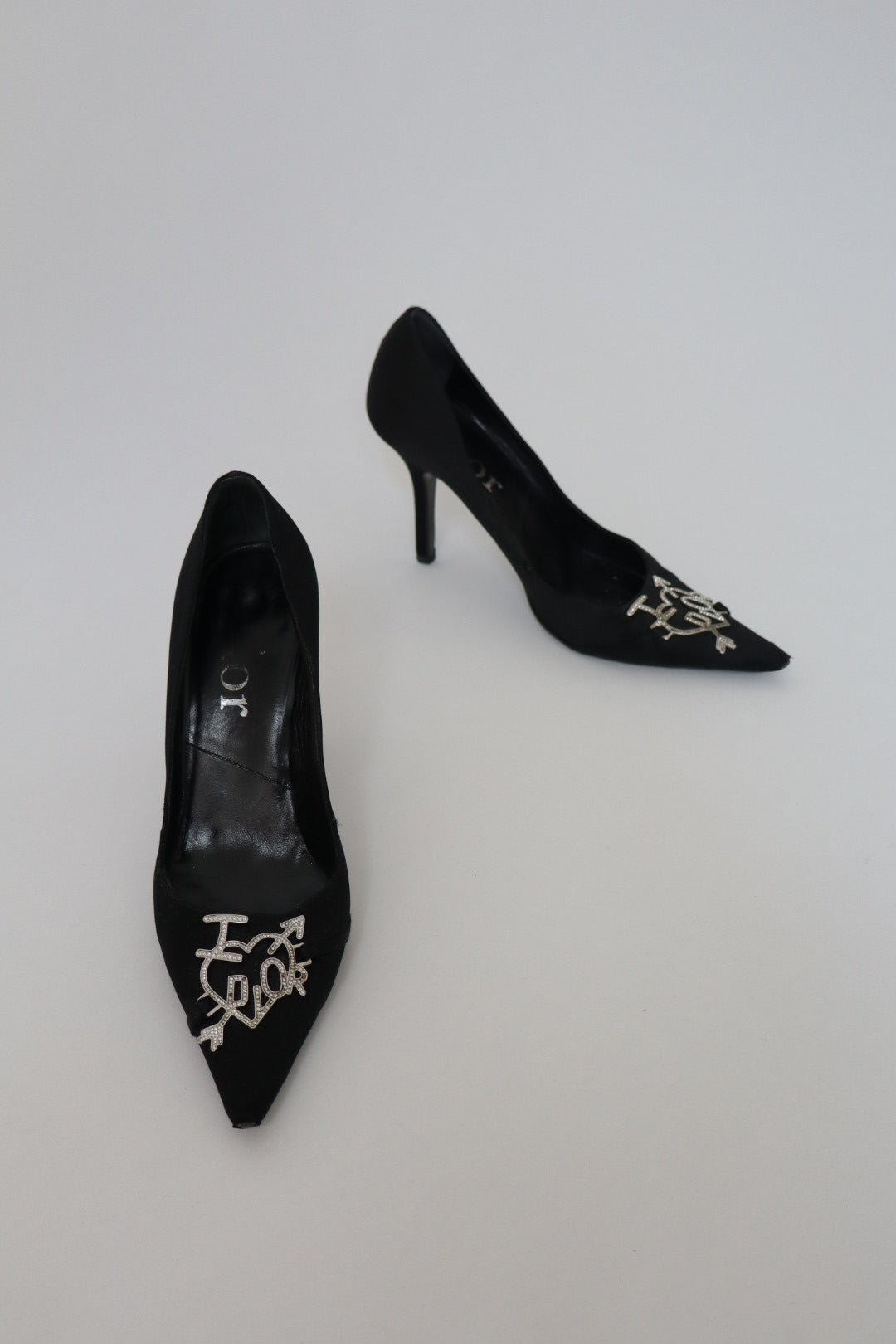Christian Dior by John Galliano F/W 2004 black “I LOVE DIOR" heels (it 36 / us5.5)