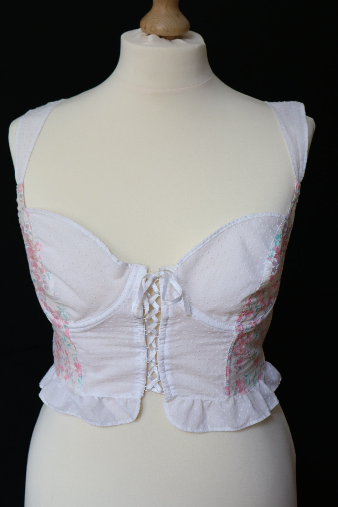 1970’s flower print bustier size XXL