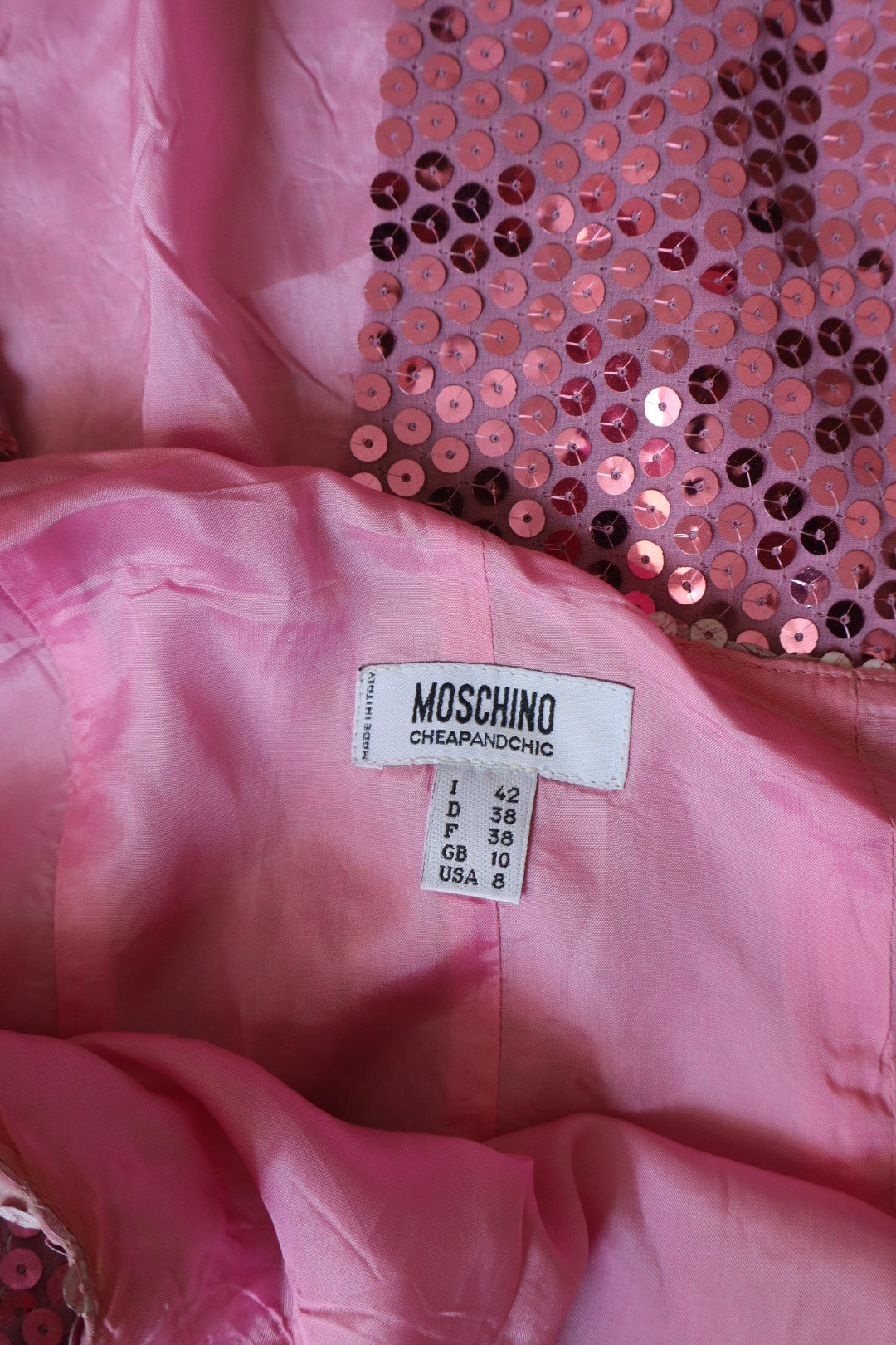 Moschino long ombre sequin gown Spring/Summer 2000 size XS