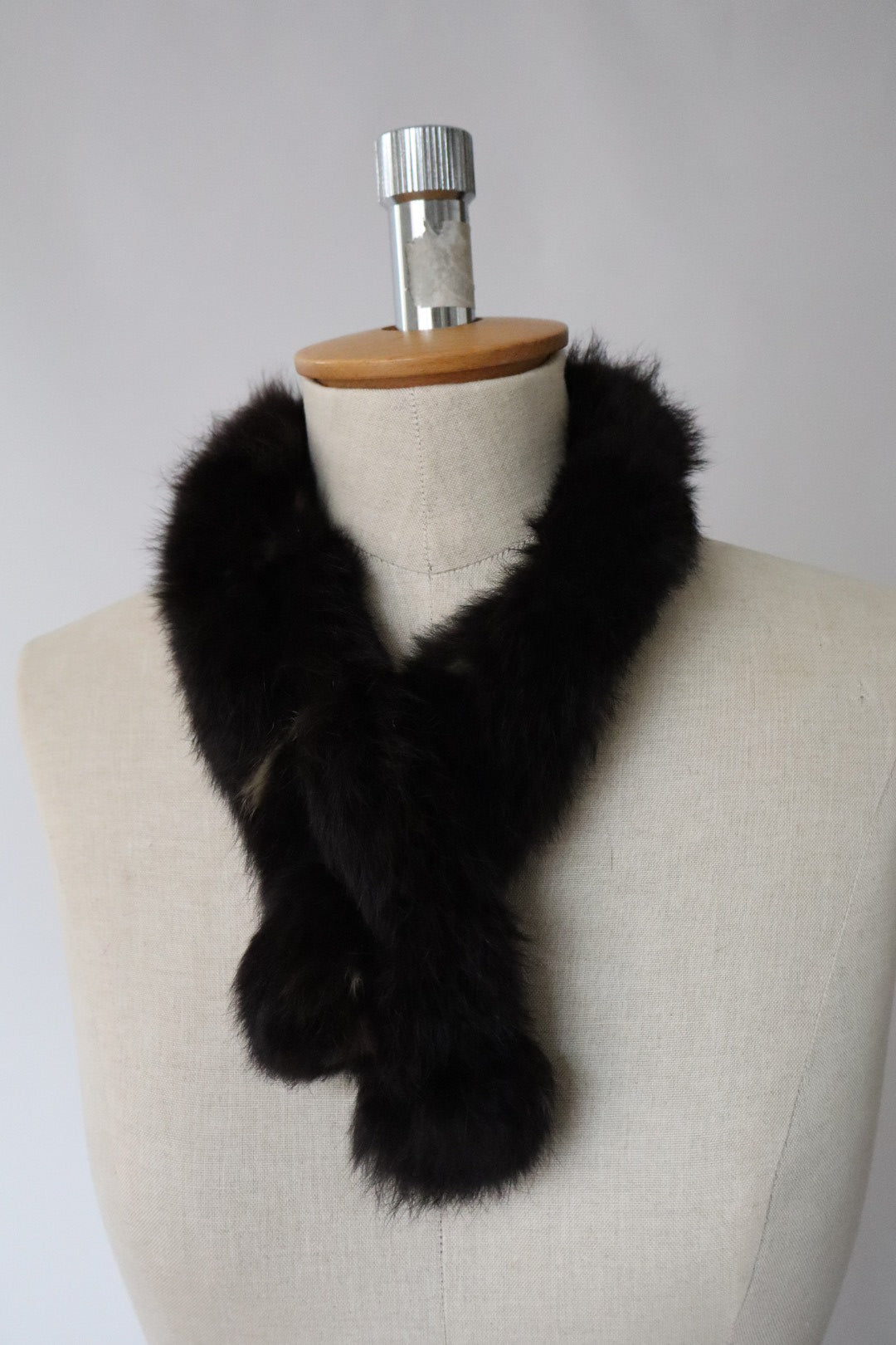 Black fur shawl
