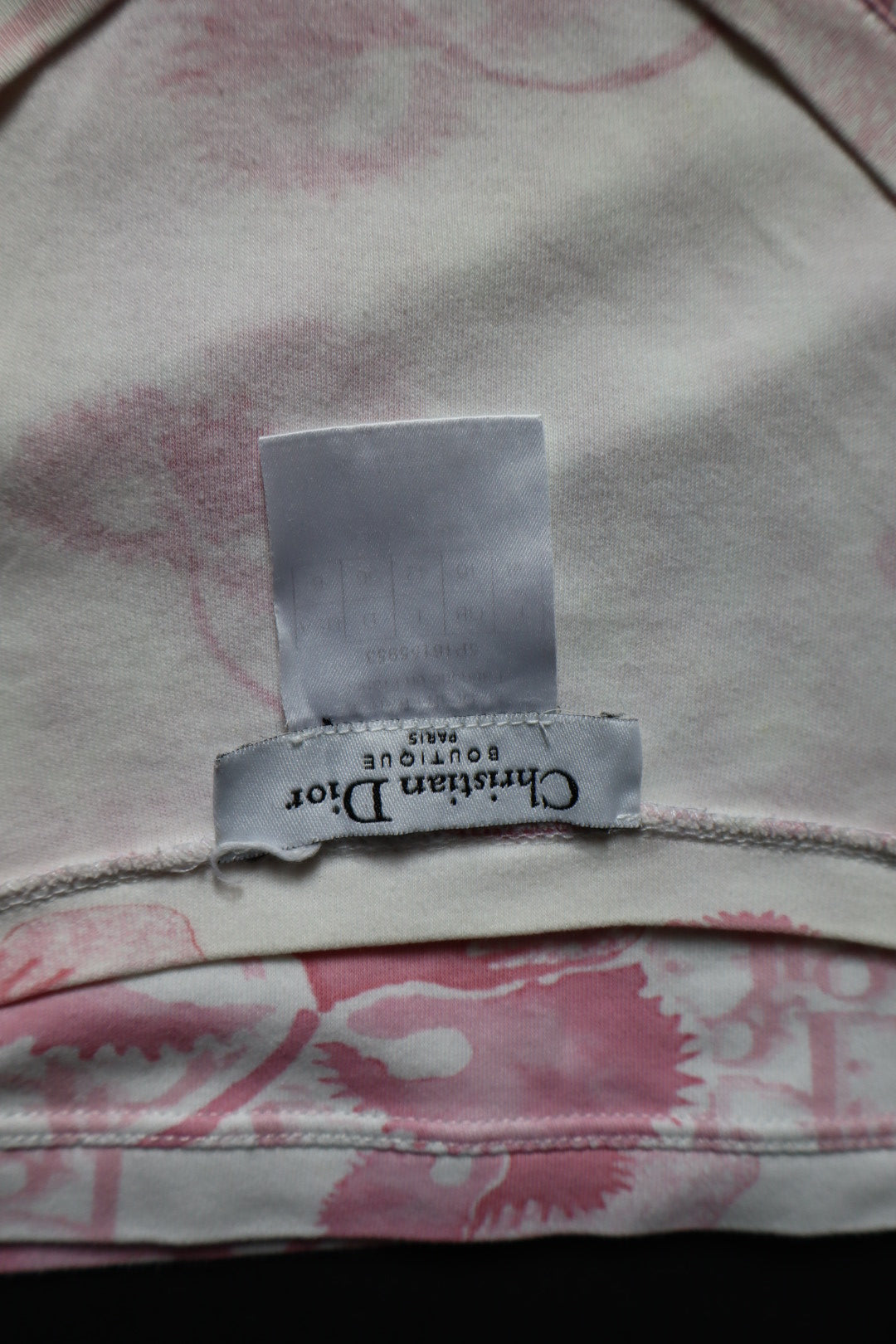 Dior by John Galliano S/S RTW 2004 girly collection T-shirt, pink cherryblossom oblique print size M/L