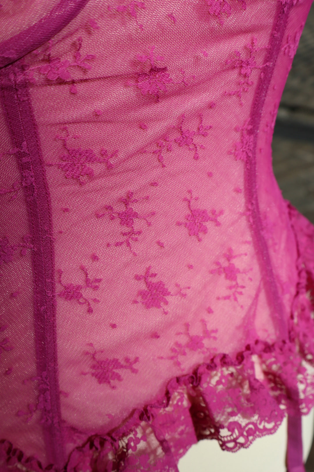 1970’s fushia bustier size XL (eu95C / FR110C)