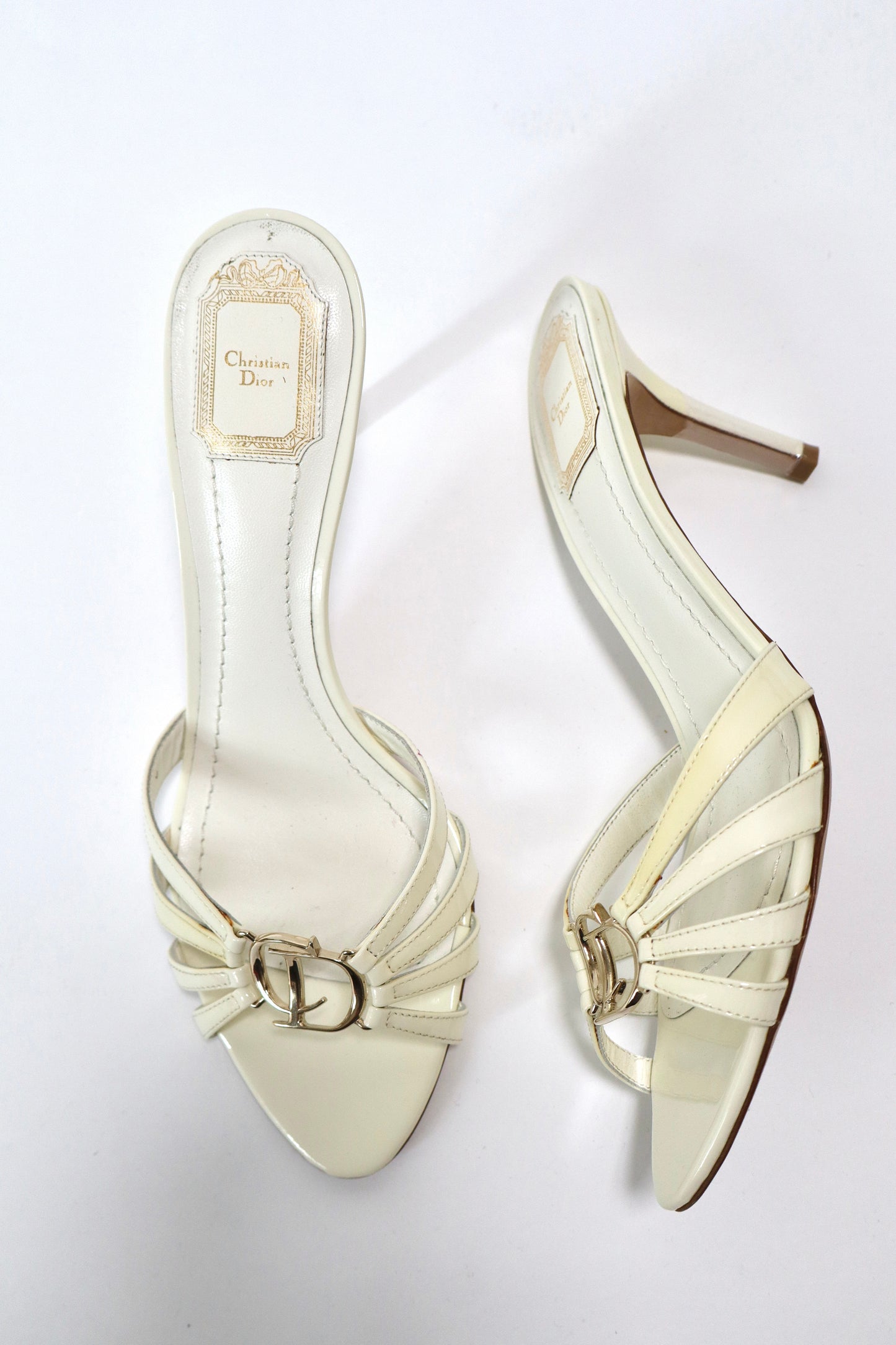 Christian Dior by John Galliano early 2000’s off white heels size 41 / us 10