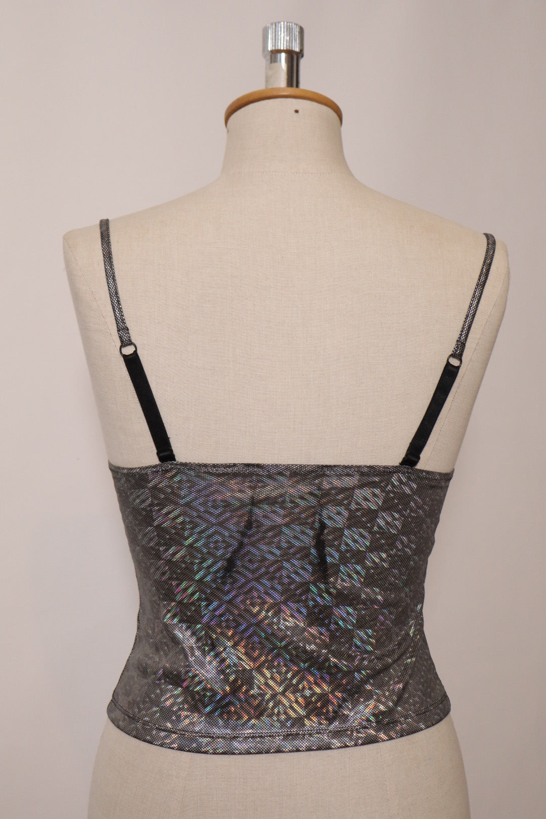 1980’s holographic bustier size medium - stretchy fabric