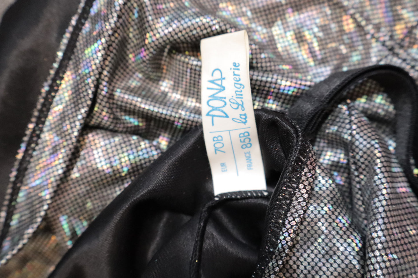 1980’s holographic bustier size medium - stretchy fabric