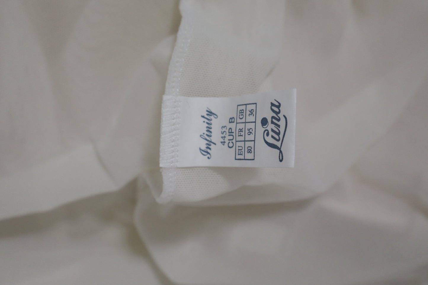 White see trough slipdress with cups size 36B/EU80B/FR95B