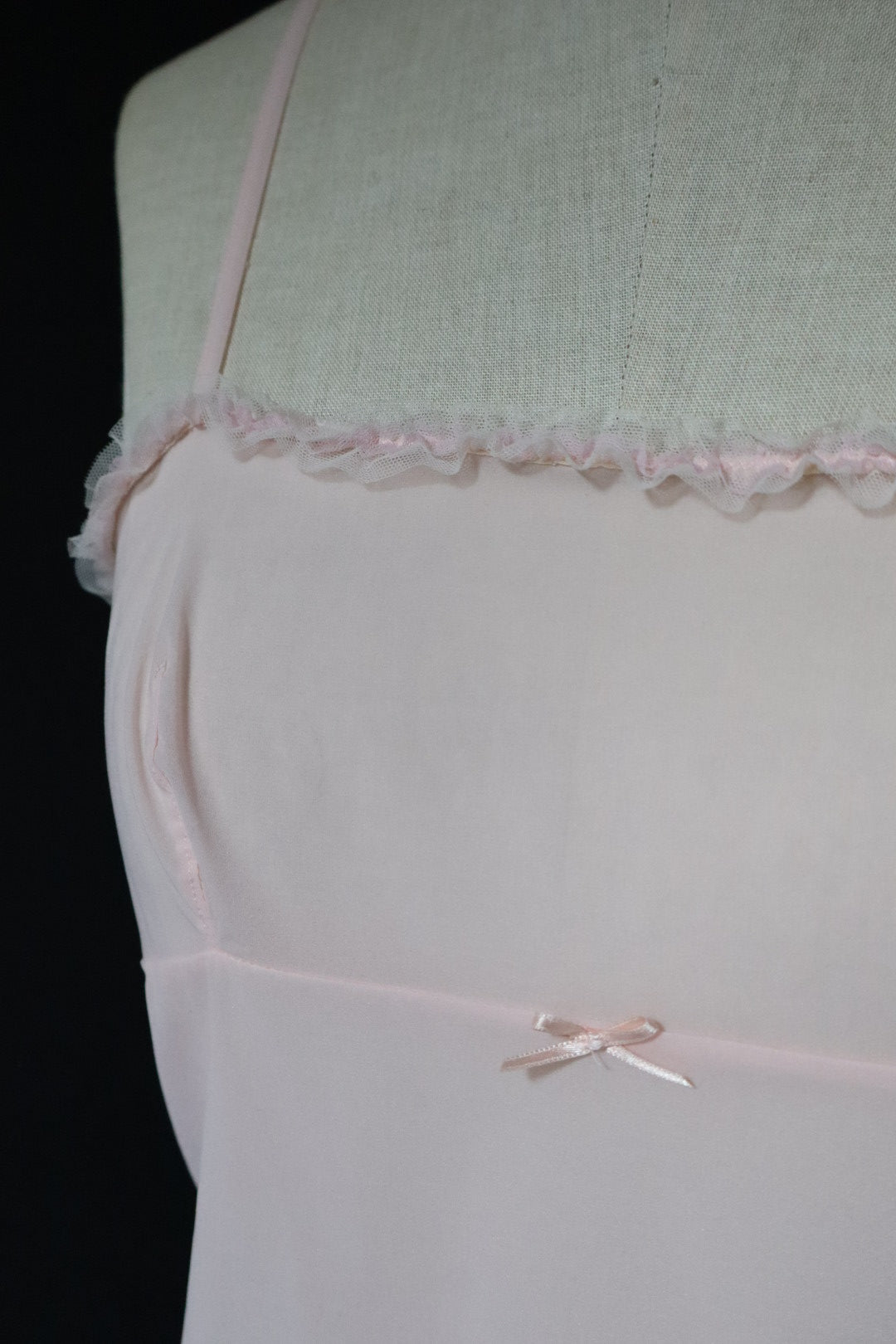 Baby pink see trough cami top size S