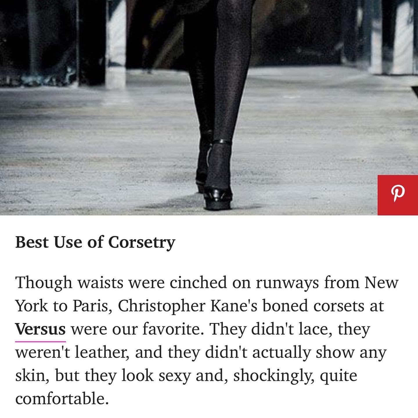 Versus Versace fall/winter 2011 runway corset dress - as seen in Vogue runway (size S)