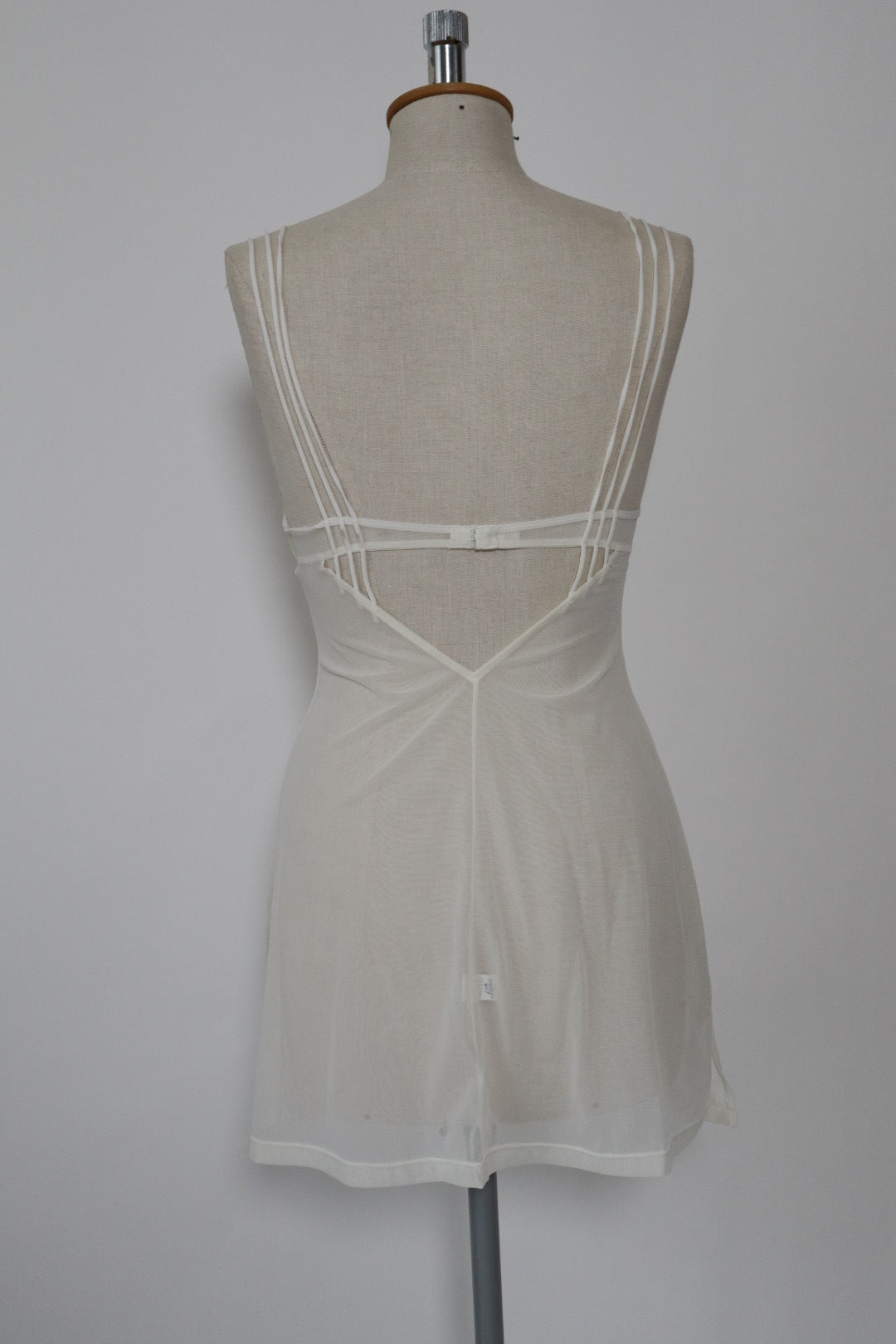 White see trough slipdress with cups size 36B/EU80B/FR95B