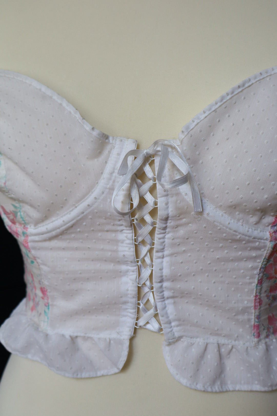 1970’s flower print bustier size XXL
