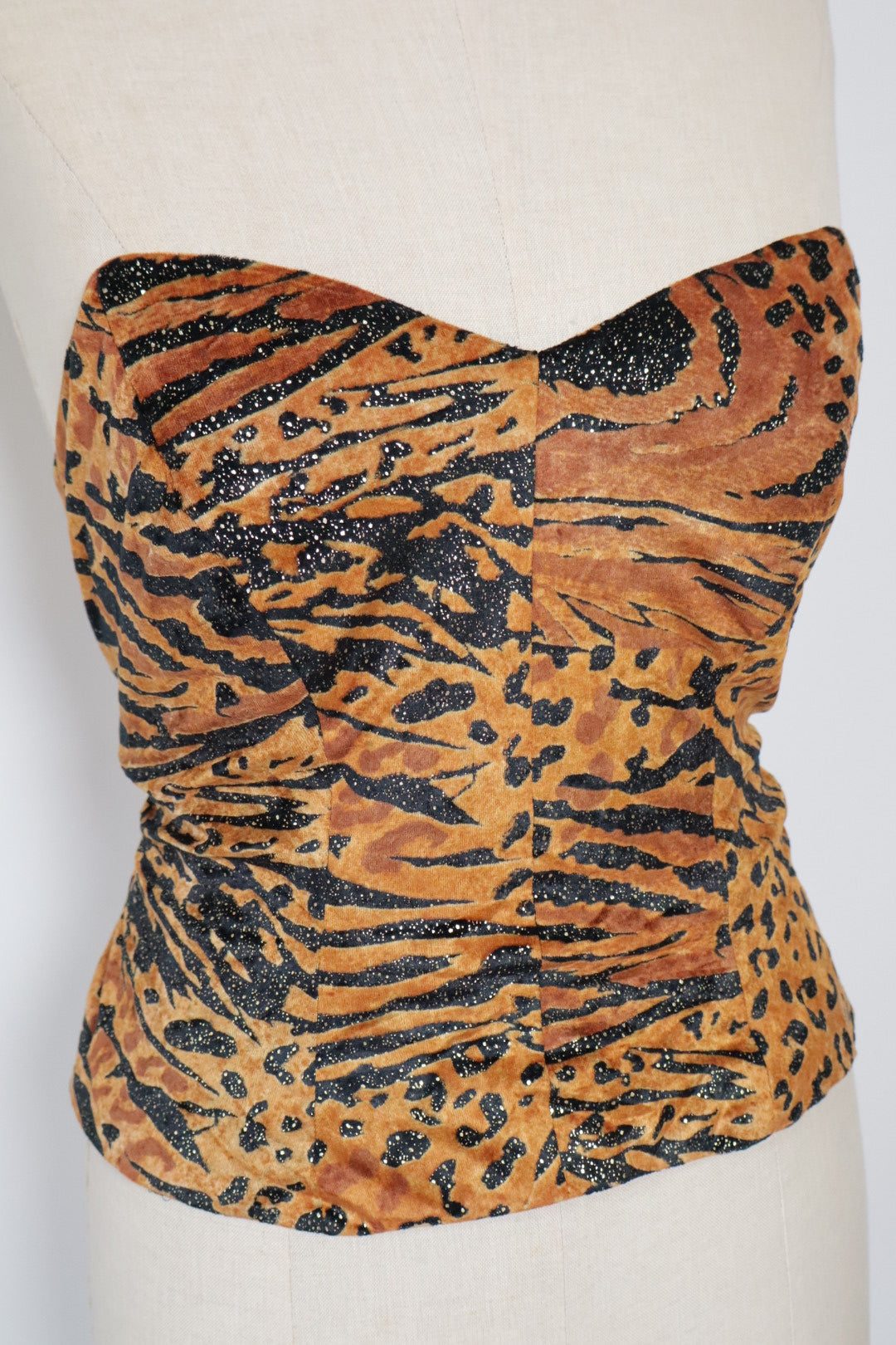 1980’s Tiger print bustier size L