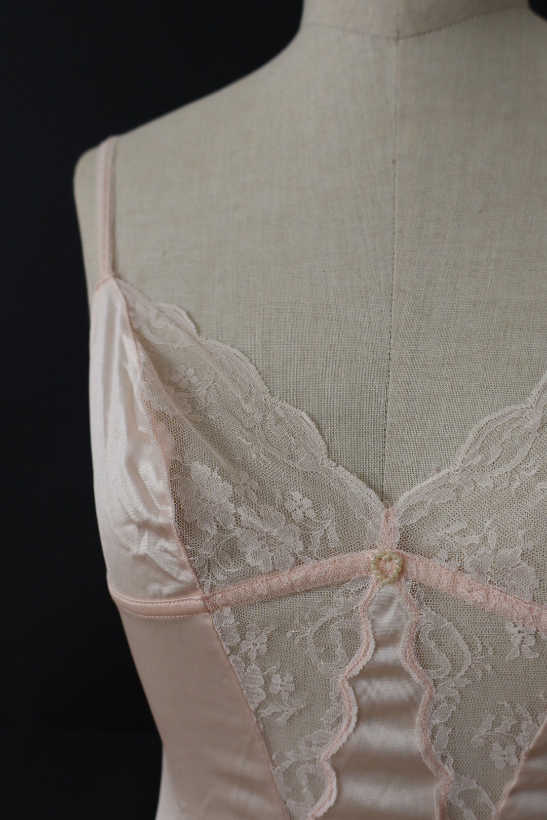 Soft pink body with lace details size small