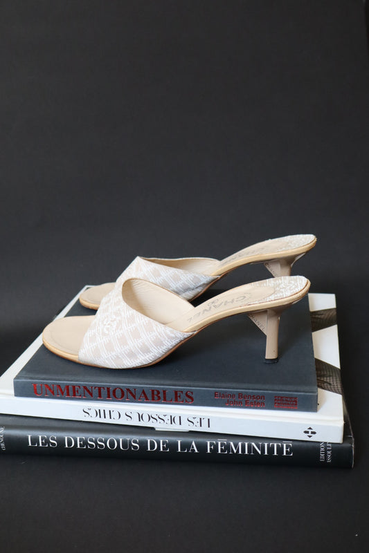 Chanel travel line mules size it 39.5 / us 8.5