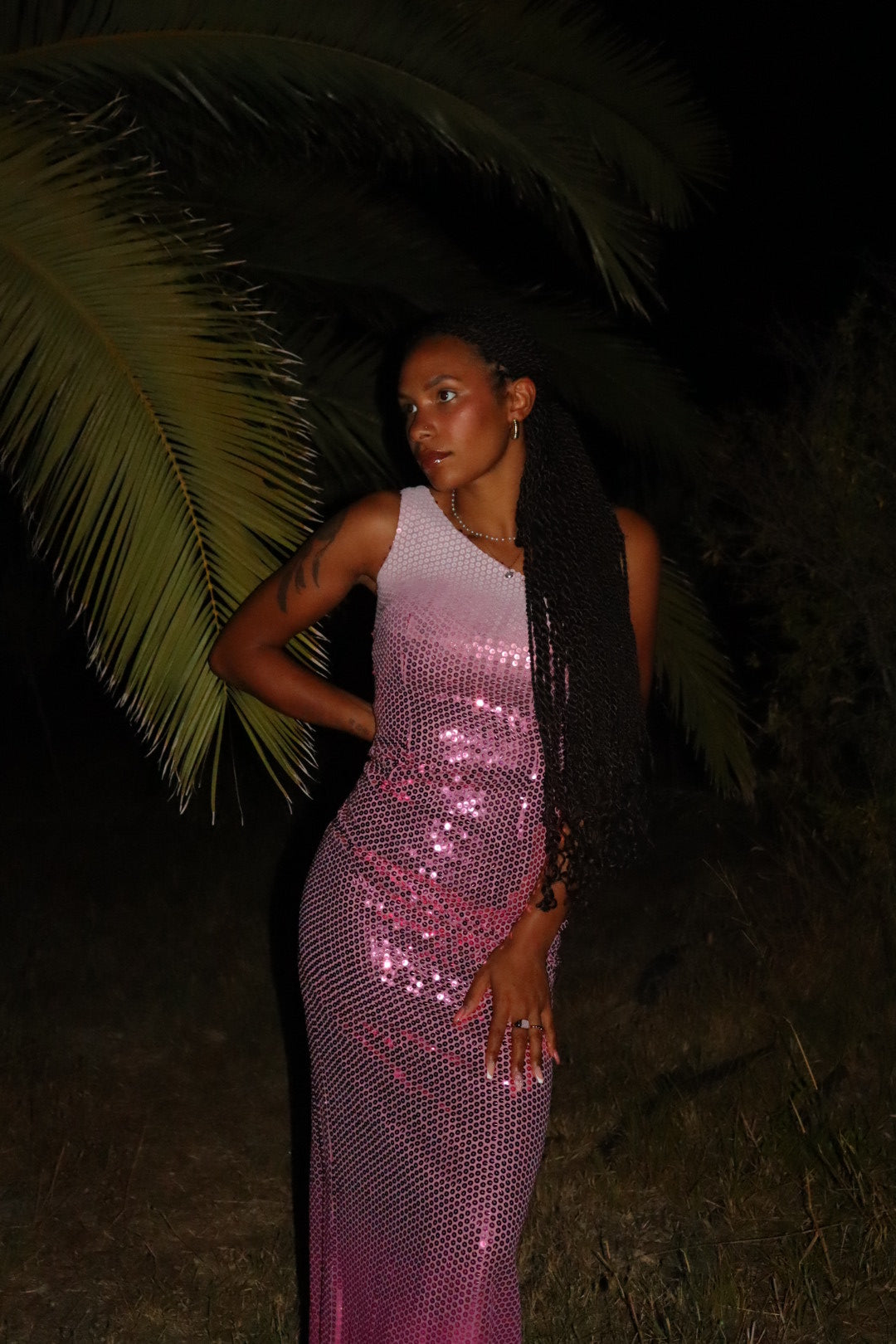 Moschino long ombre sequin gown Spring/Summer 2000 size XS