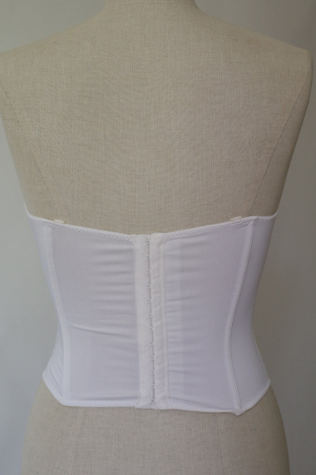 White bustier with lace cups size medium