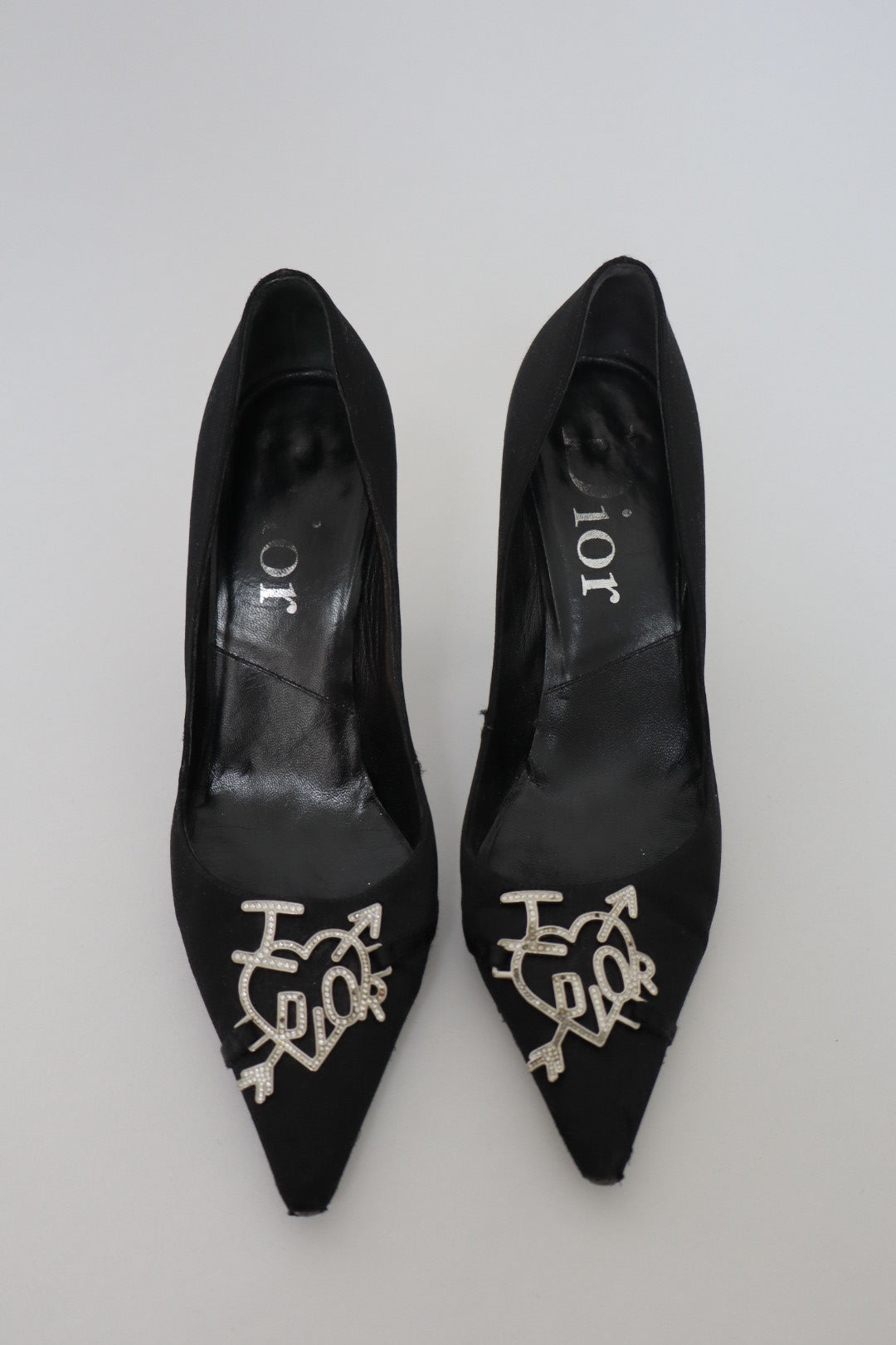 Christian Dior by John Galliano F/W 2004 black “I LOVE DIOR" heels (it 36 / us5.5)
