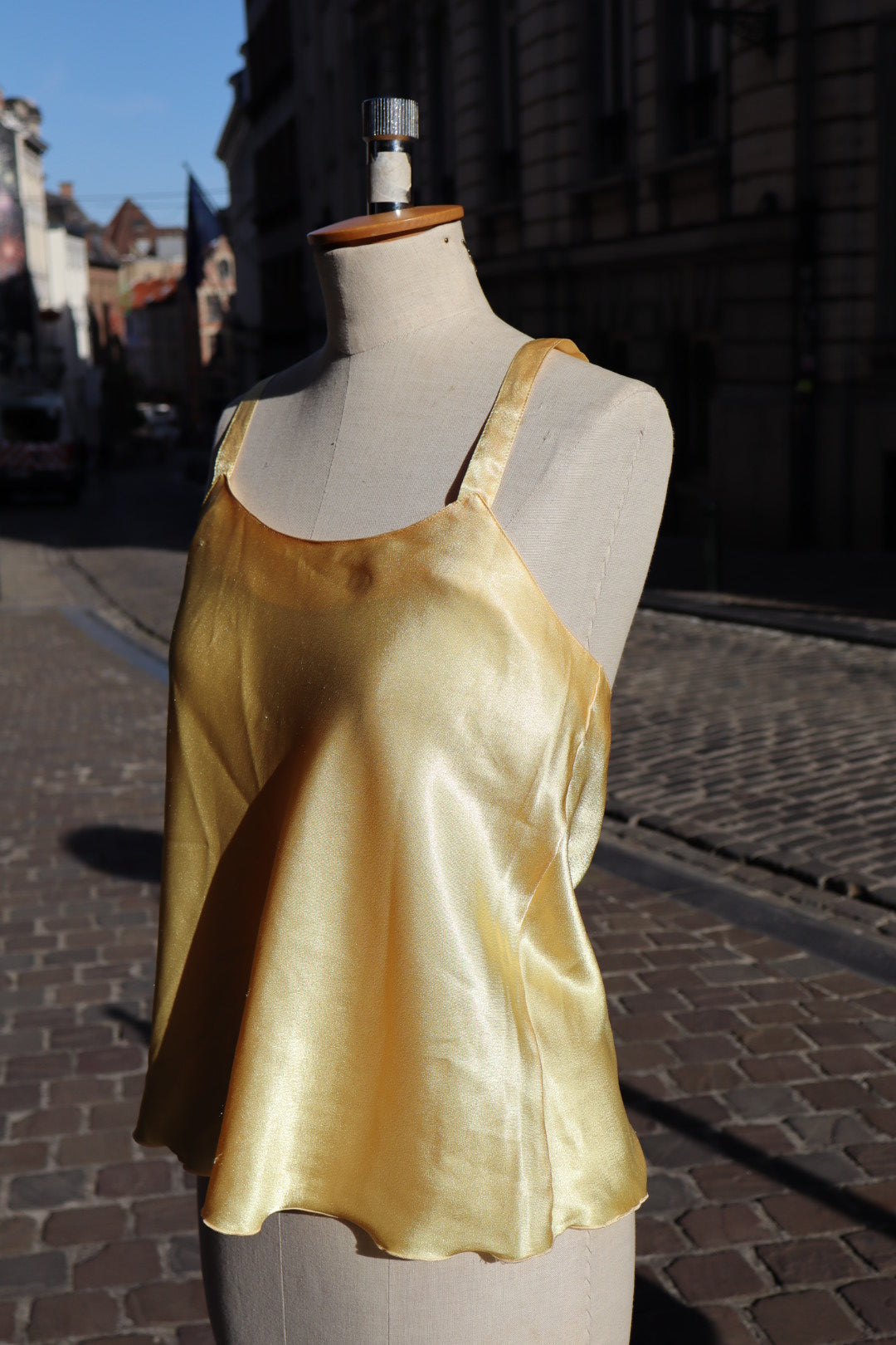 Orange 1990’s satin cami top size M / L