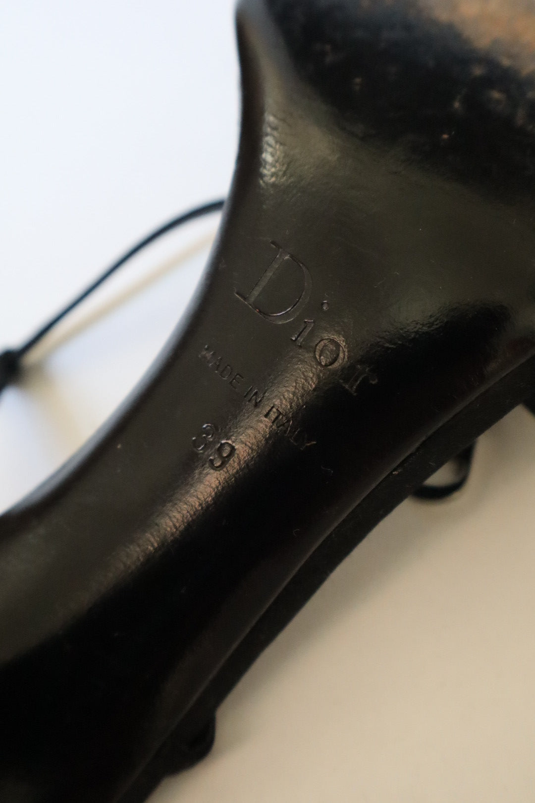 Dior By John Galliano black heels with silver hardware ‘CD’ bow size 39 (us 8)