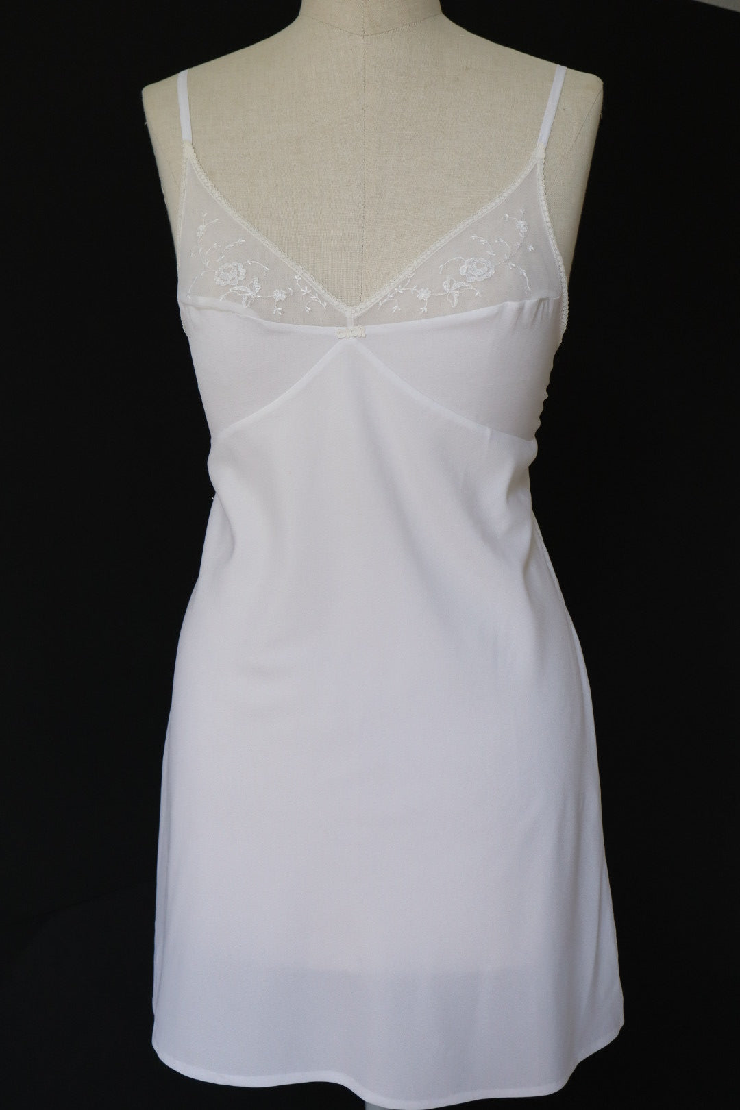 Christian Dior white slipdress with lace details size medium
