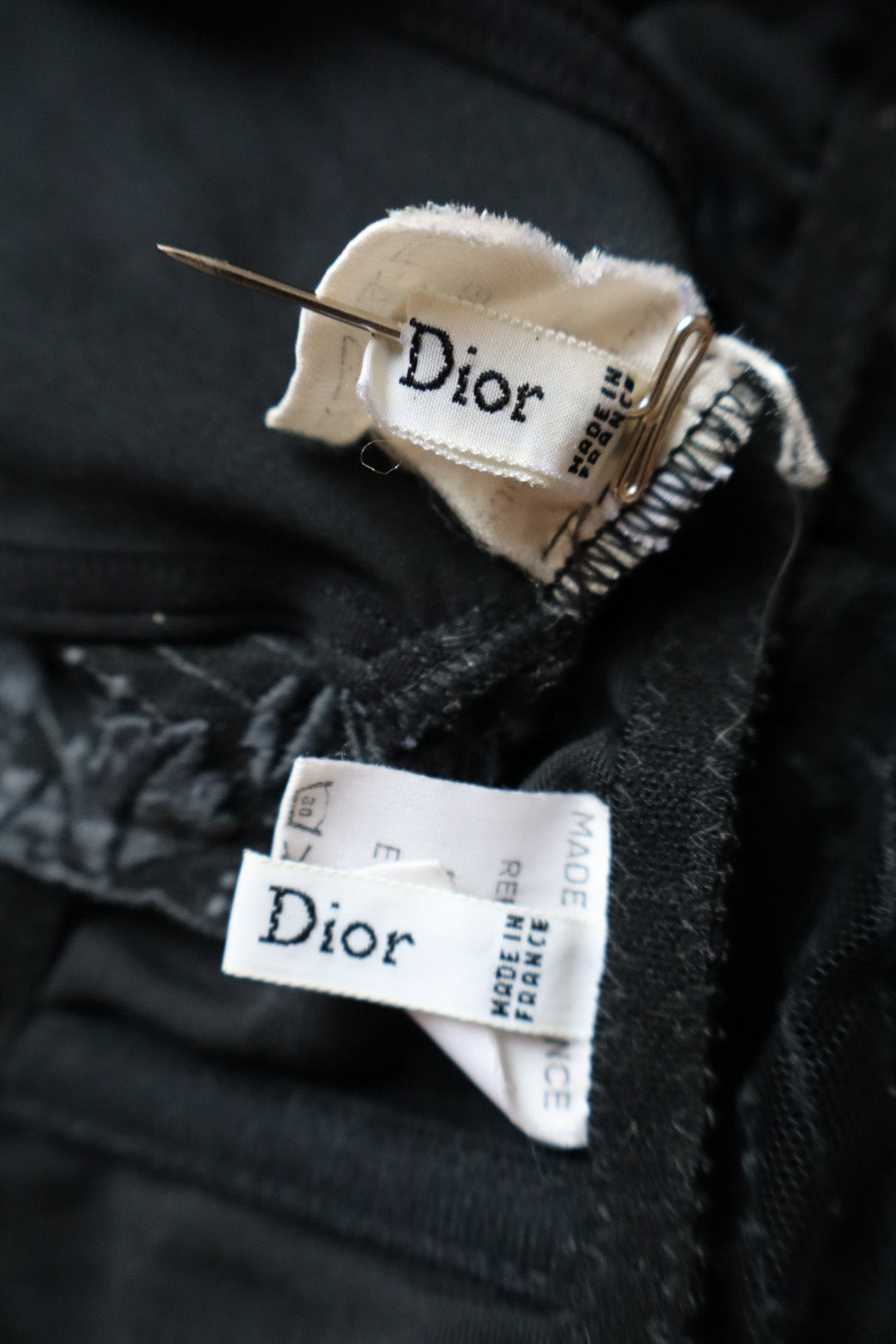 Dior black lace lingerie set bralette & briefs - size L / EU70C-FR85C