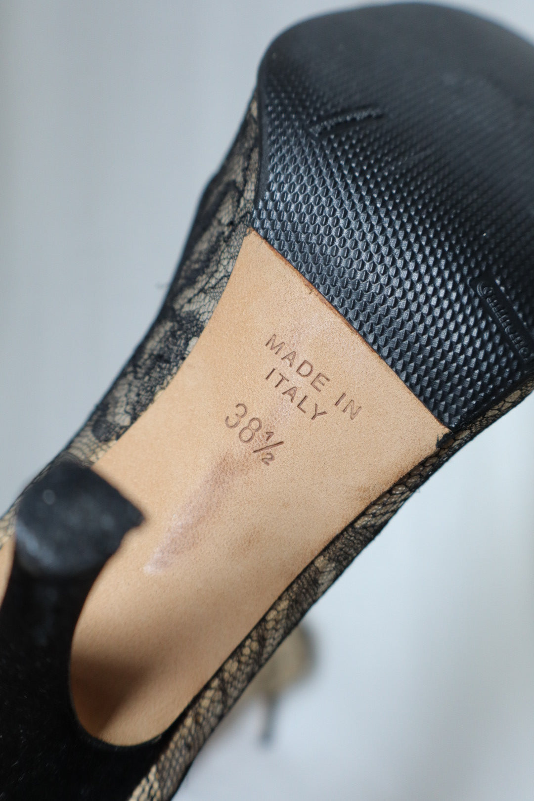 Rene Caovilla transparent lace heels size 38.5 (us 8)