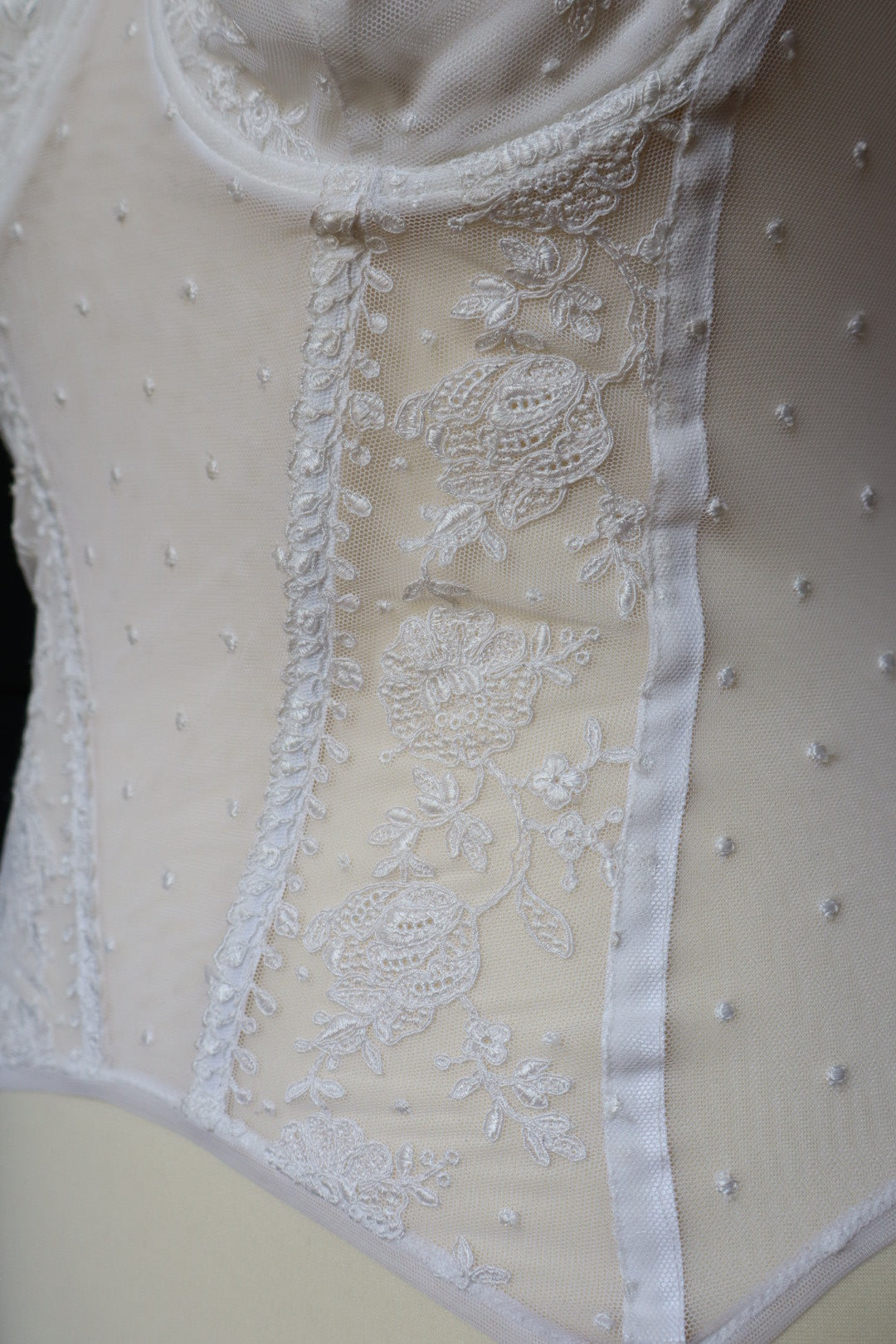 Christian Dior White lace bustier size eu80C / fr95C / US36C - Large