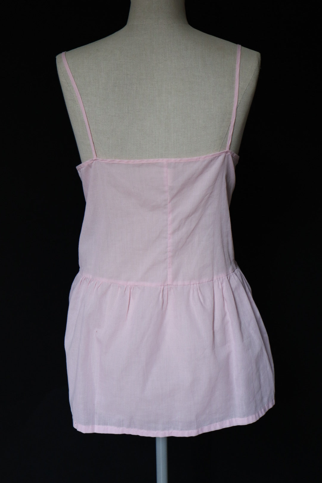 Pink & white laced up top size XL