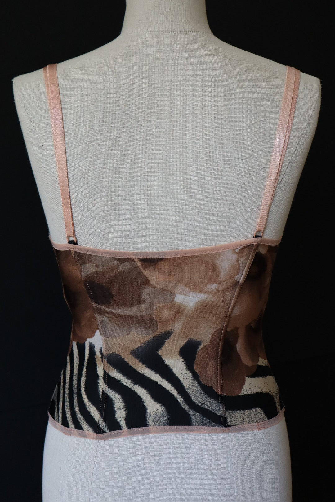 Cavalli bustier with animal & flower print size M / L