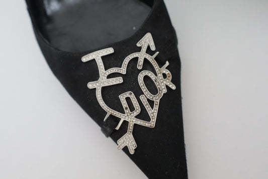 Christian Dior by John Galliano F/W 2004 black “I LOVE DIOR" heels (it 36 / us5.5)