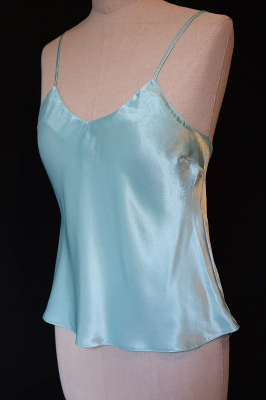 Sky blue satin cami top size M