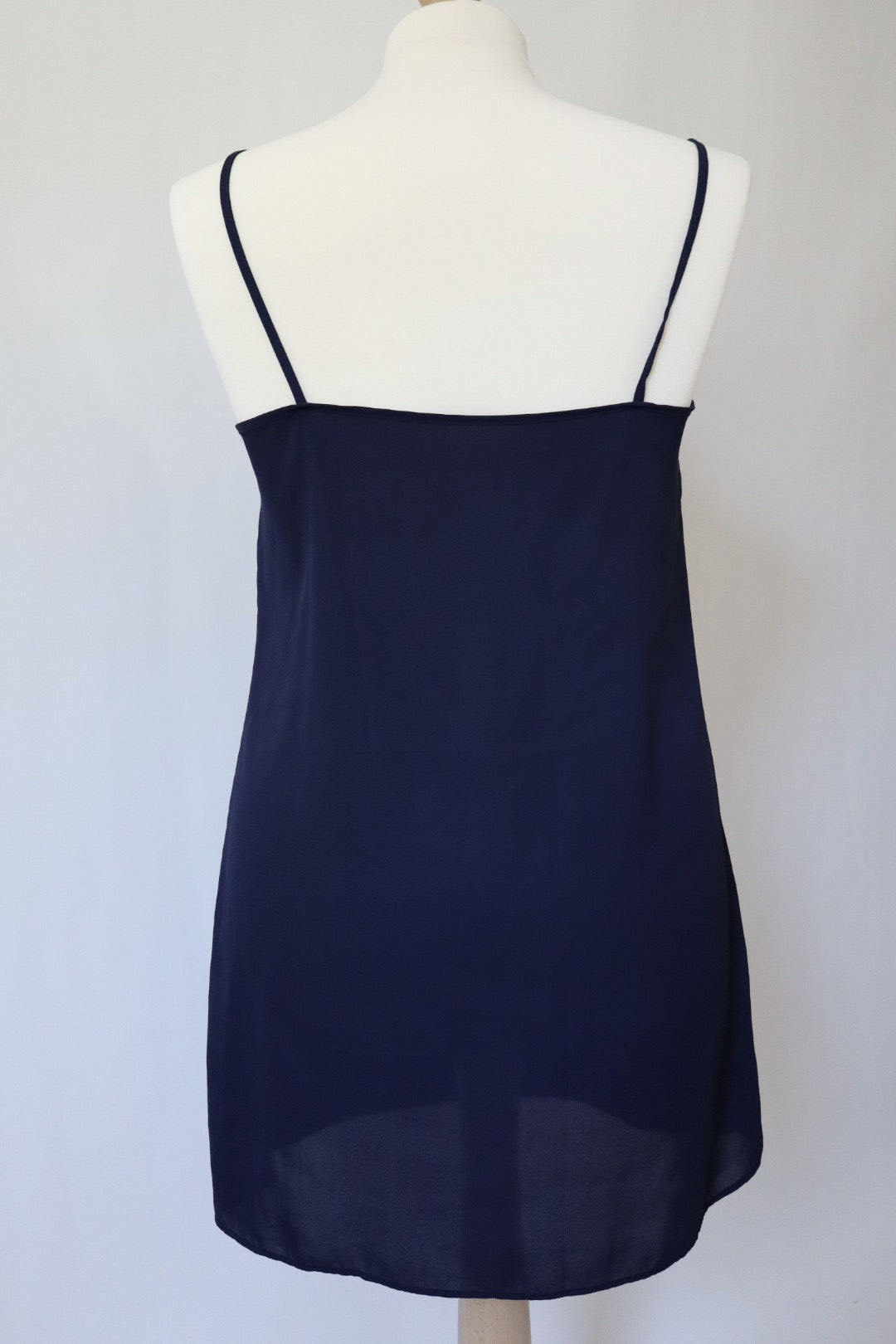 1990’s Transparent dark blue slipdress size Large