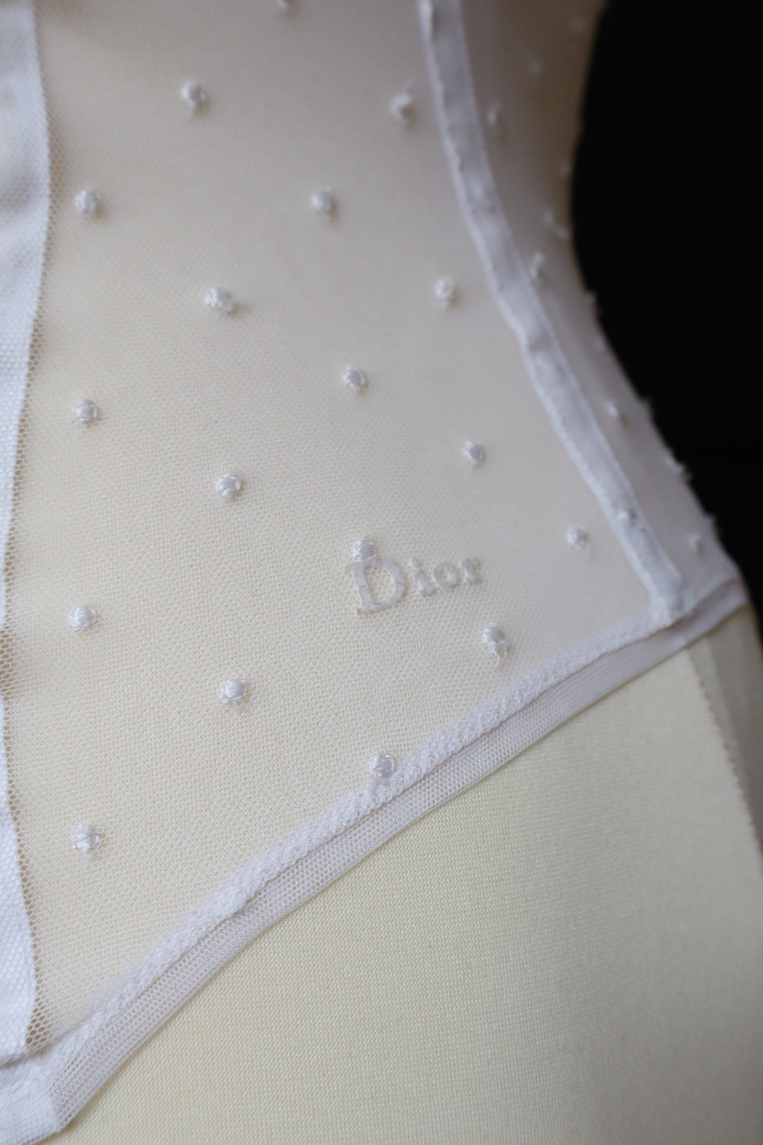 Christian Dior White lace bustier size eu80C / fr95C / US36C - Large