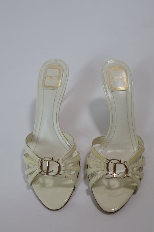 Christian Dior by John Galliano early 2000’s off white heels size 41 / us 10