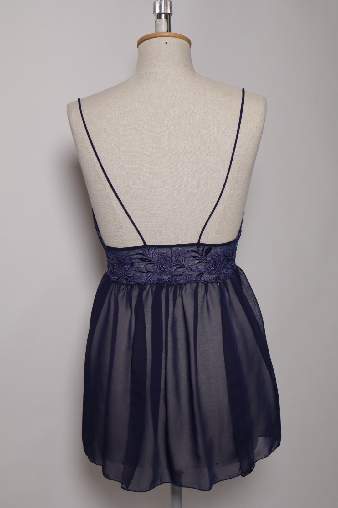 Italian navy blue see trough slipdress size M