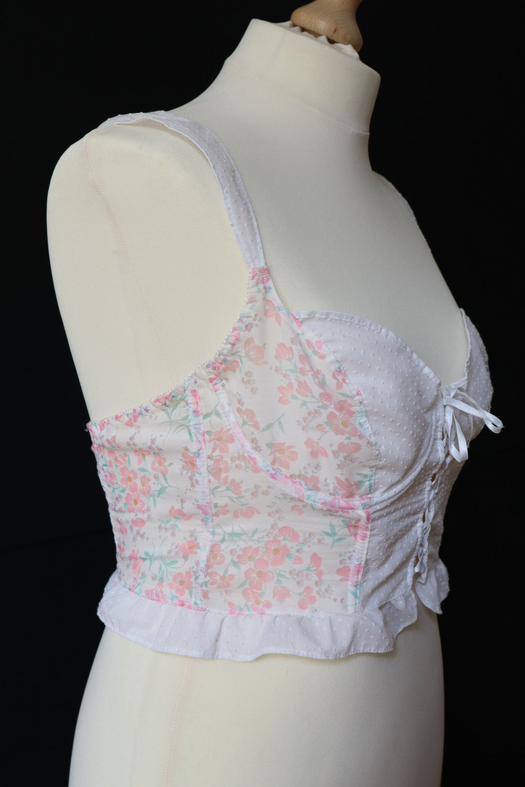 1970’s flower print bustier size XXL