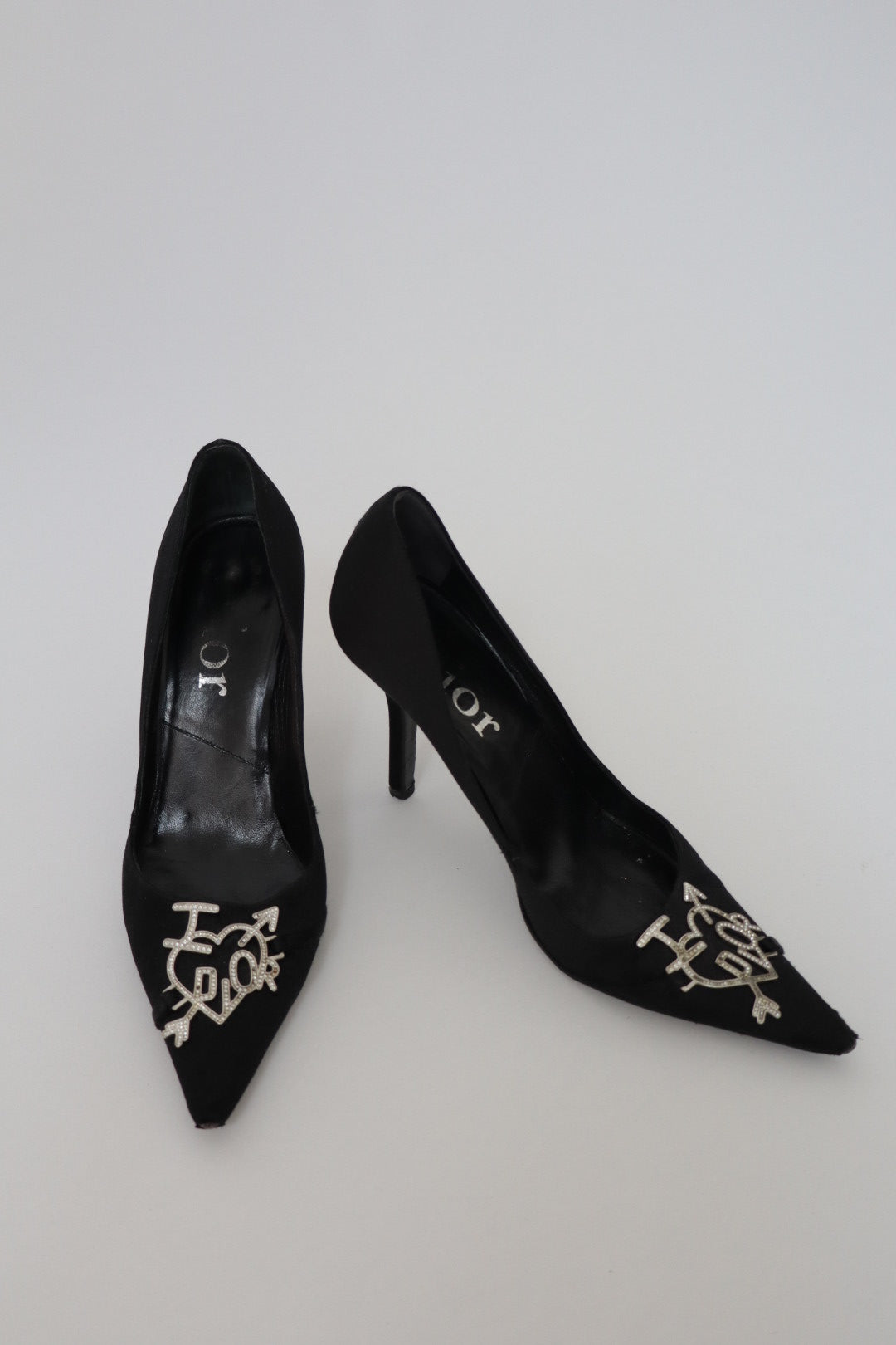 Christian Dior by John Galliano F/W 2004 black “I LOVE DIOR" heels (it 36 / us5.5)