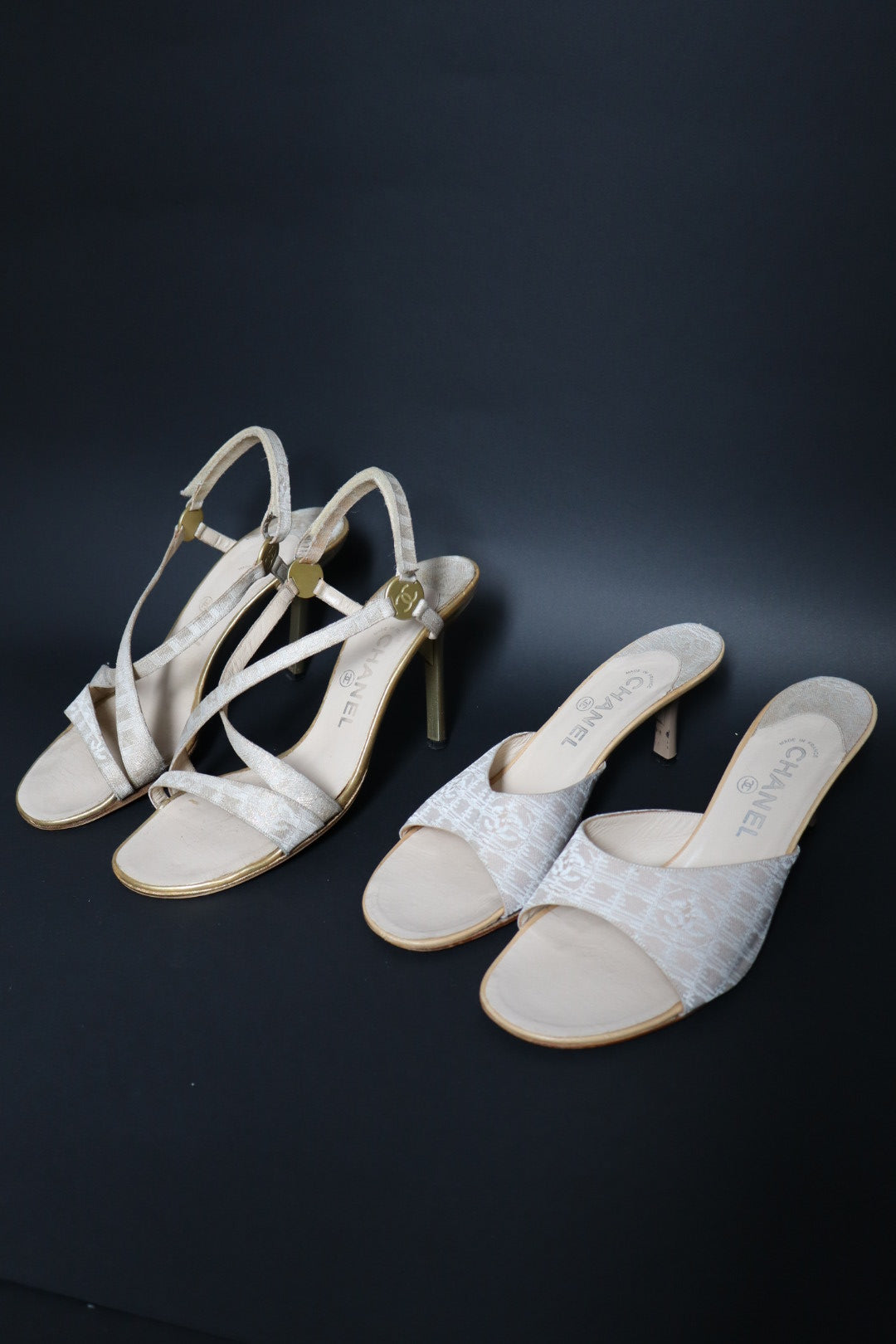 Chanel travel line mules size it 39.5 / us 8.5