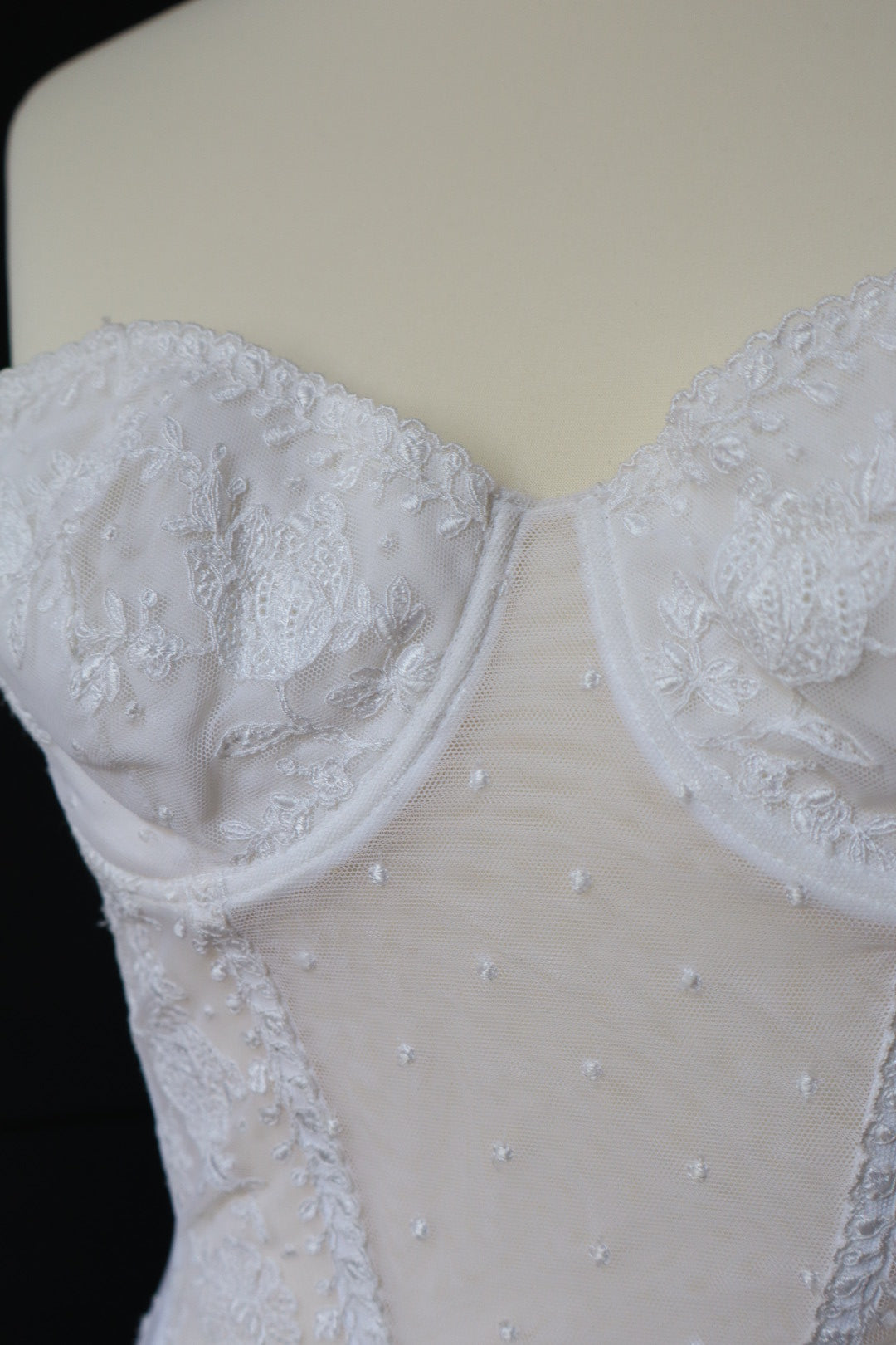 Christian Dior White lace bustier size eu80C / fr95C / US36C - Large