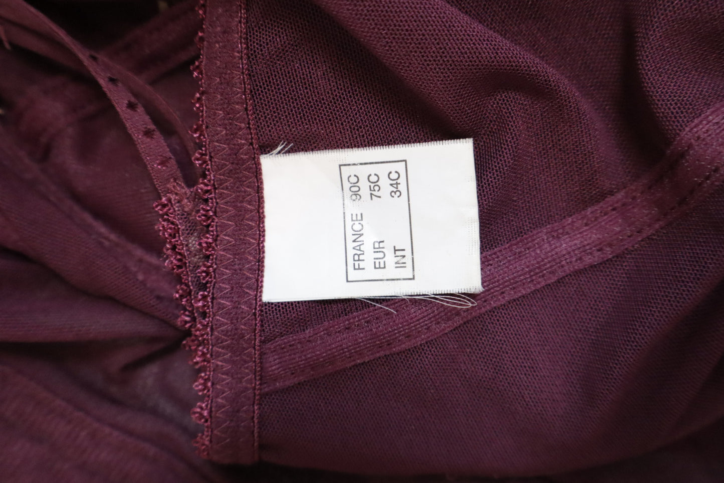 Aubergine see trough bustier size EU75C / FR90C / US34C